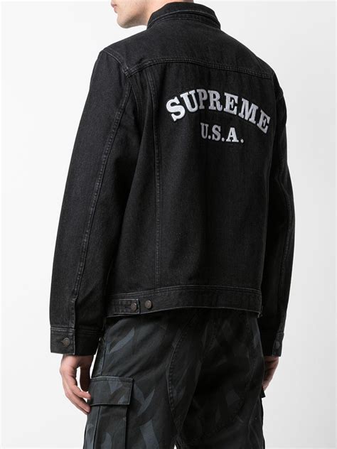 Supreme Playboy Denim Trucker Jacket Black Men's 